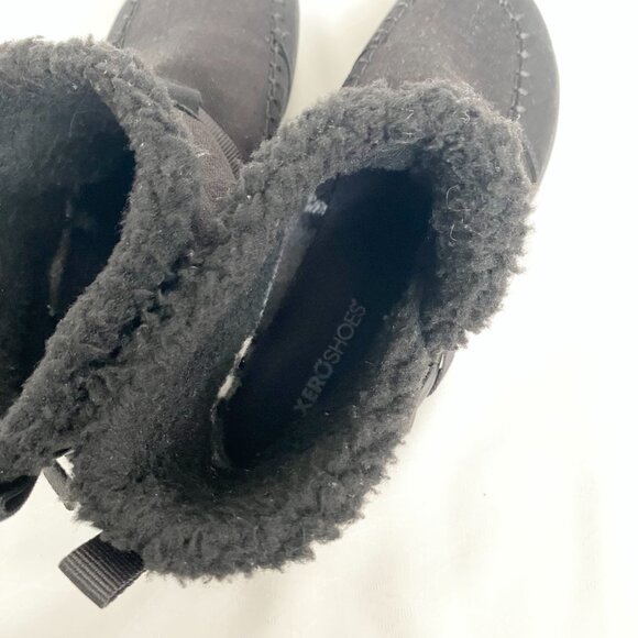 Xero Shoes Women's Ashland Black Ankle Boots Canvas Faux Fur Size 7.5 Booties - Picture 8 of 12